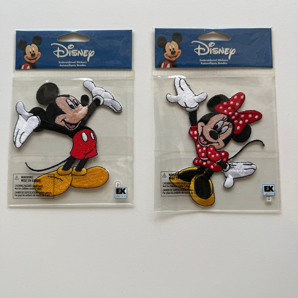 Disney Mickey Minnie Mouse Embroidered Sticker Patches EK Success DEMM005 006